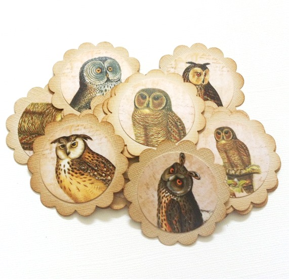 Vintage Owl Gift Tags