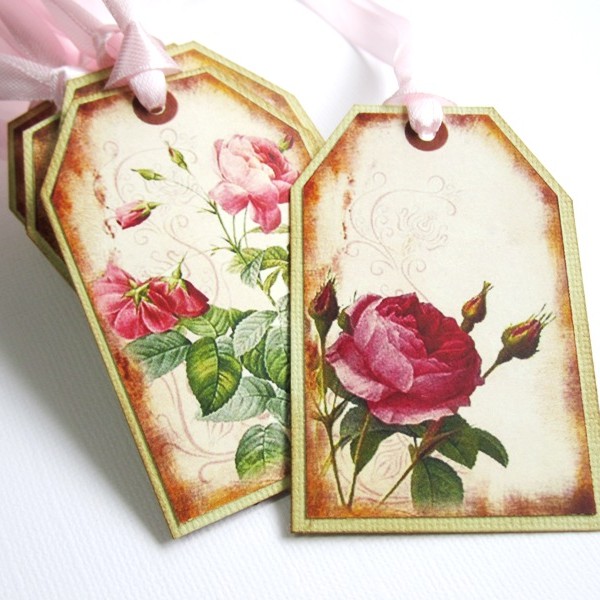 Vintage Rose Gift Tags