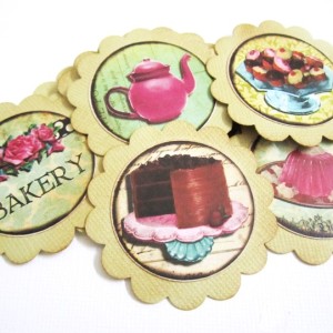 Dessert Tags with Bakery Cake and Sweet