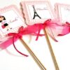 Paris Party Centerpieces in Pink for Birthday, Baby Shower or Bridal Shower