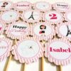 Personalized Paris Cupcake Toppers