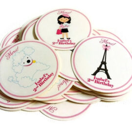 Paris Inspired Party Stickers