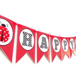 Ladybug Birthday Banner Party Decoration