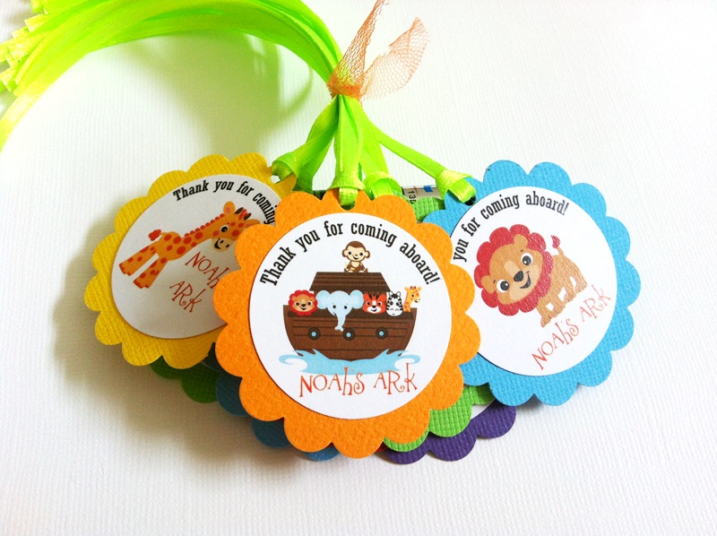 Thank you for coming aboard Noah's Ark Favor Tags