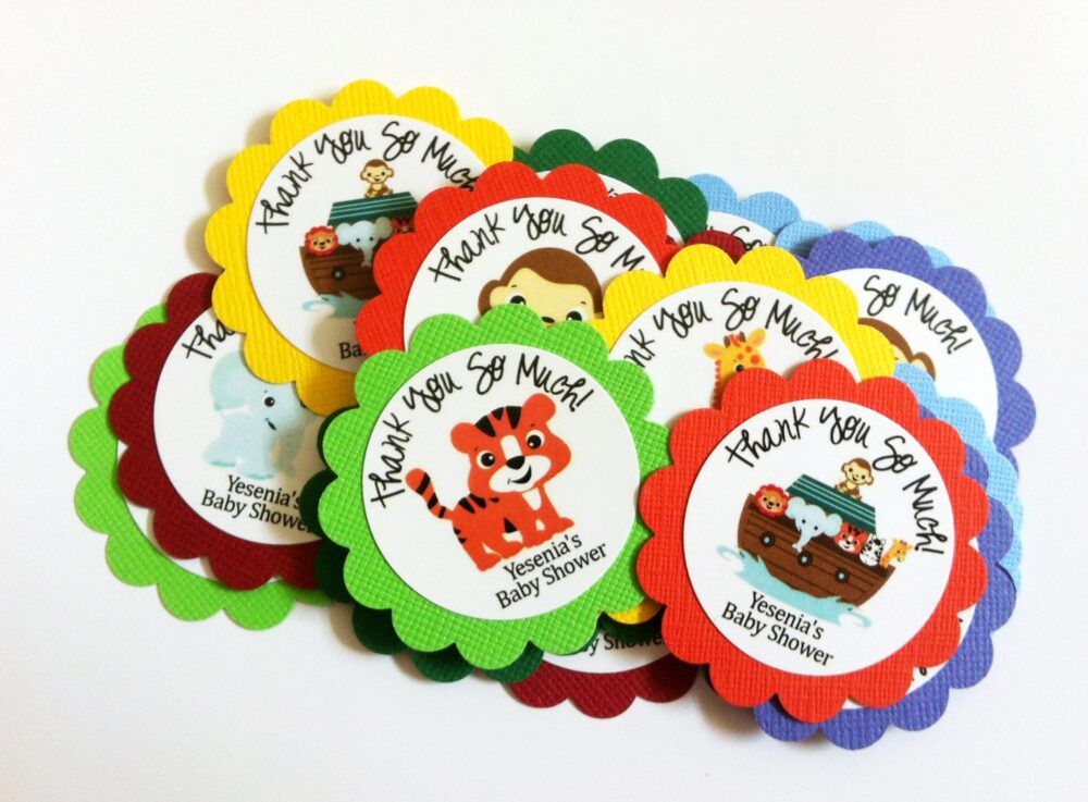 Personalized Noah's Ark Favor Tags