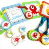 Monster Party Banner, Favor Tags and Stickers