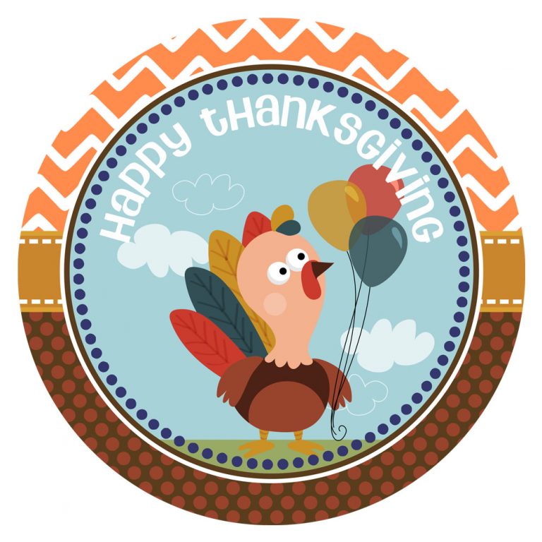 Happy Thanksgiving Stickers Turkey Party Favor Labels Set Of 30 Adore By Nat
