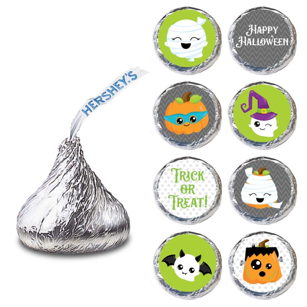 Kids Trick or Treat Favor and Envelope Seal Labels Halloween Owl Sticker Labels Set of 50 