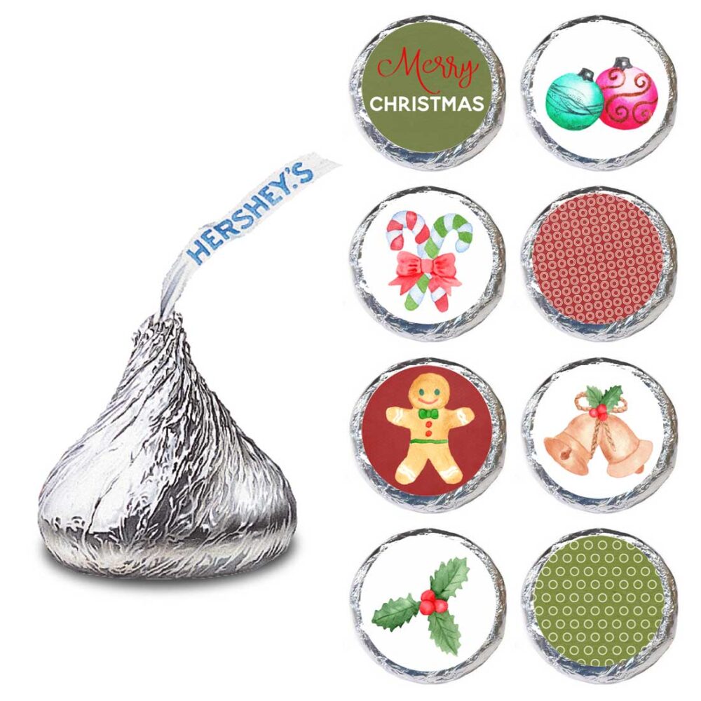 Merry Christmas Label for HERSHEY’S KISSES® chocolates
