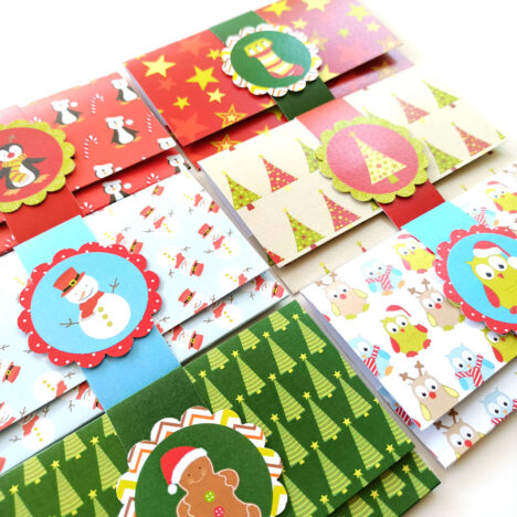 Kids Christmas Holiday Gift Card Holders