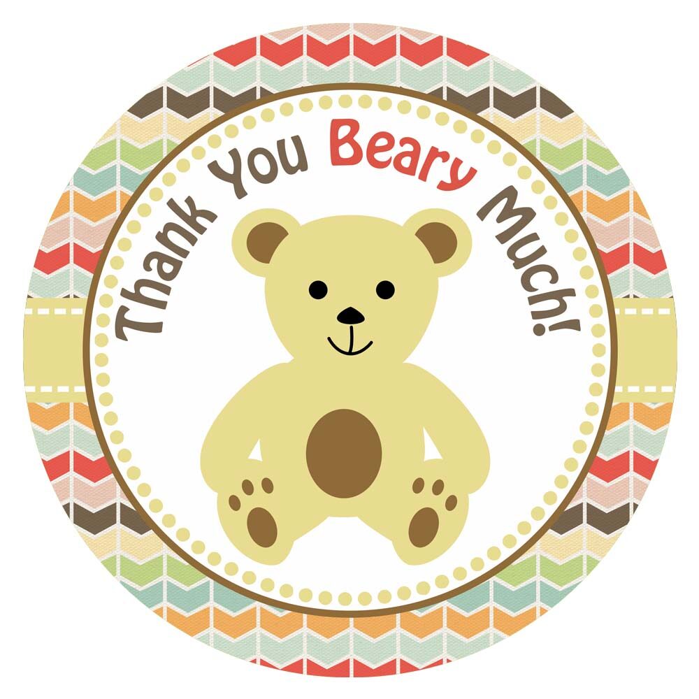 Bear Thank You Stickers
