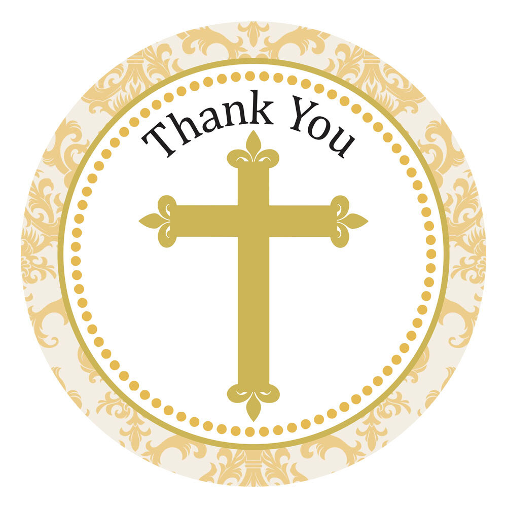 Cross Stickers - 2 inch Gold