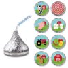 Farm Animals Candy Sticker Labels Fit Hershey’s Kisses Chocolates