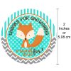 Fox Thank You Sticker Labels for boy 30