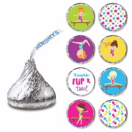 Gymnastics Candy Stickers - Hershey Kisses Sticker Labels