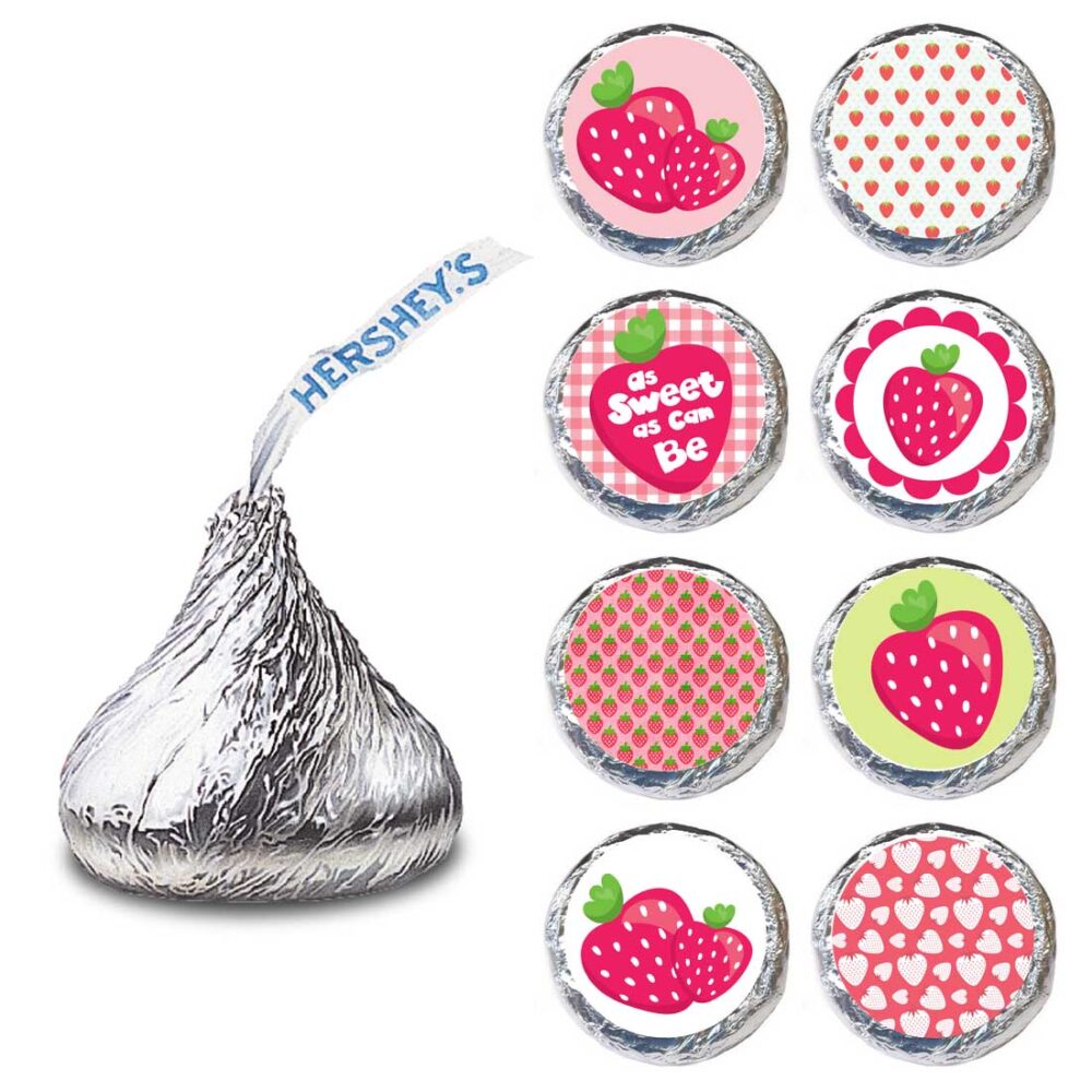 Hershey Kisses - Strawberry Labels