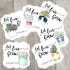 Let Love Grow Succulent Stickers