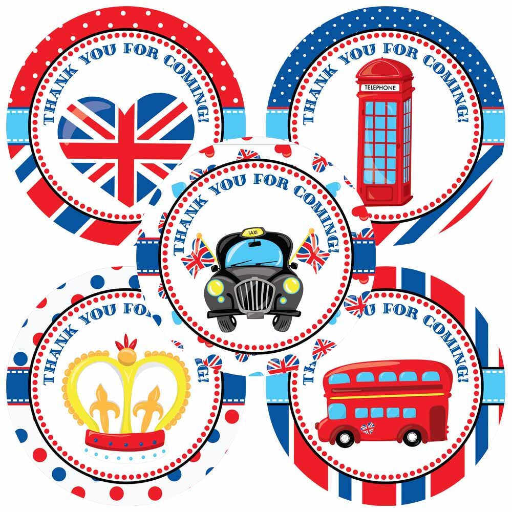 London Thank You Stickers
