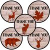 Lumberjack Thank You Stickers