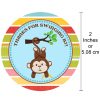 Monkey Thank You Sticker Labels 30