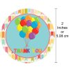 Pink Balloons Thank You Sticker Labels 30