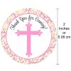 Pink Cross Sticker Labels 30