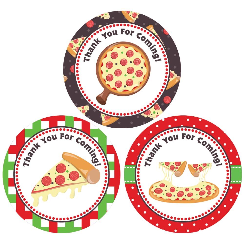 Pizza Thank You Stickers