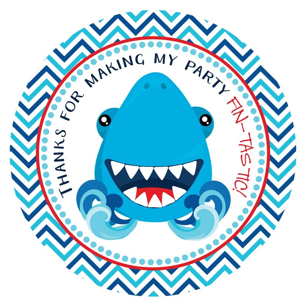 Shark Thank You Stickers