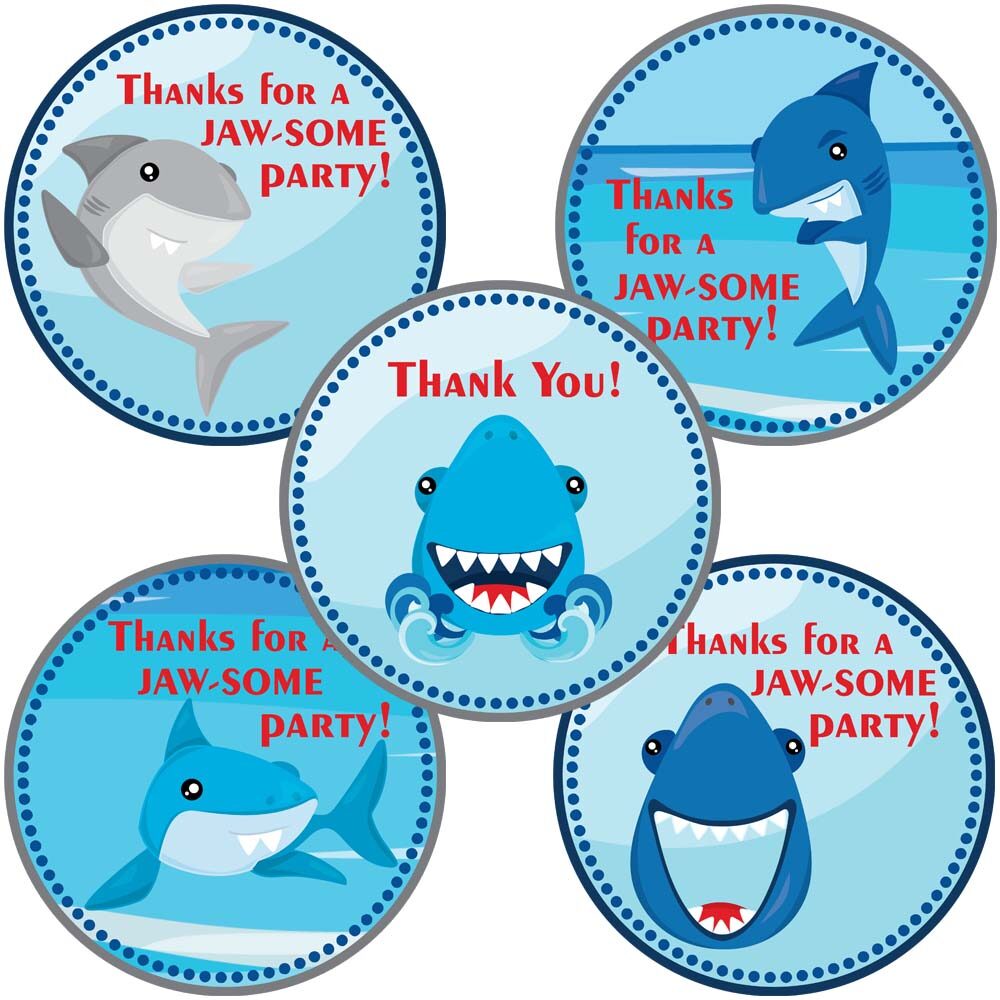 Shark Thank You Stickers