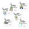 Succulent Thank You Stickers - So Thankful For You Favors Sticker Labels Adorebynat