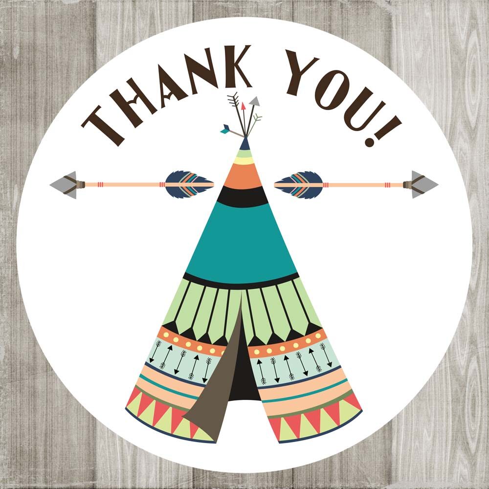 Tribal Thank You Stickers