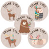 Tribal Woodland Thank You Stickers Wood Grain 50 a