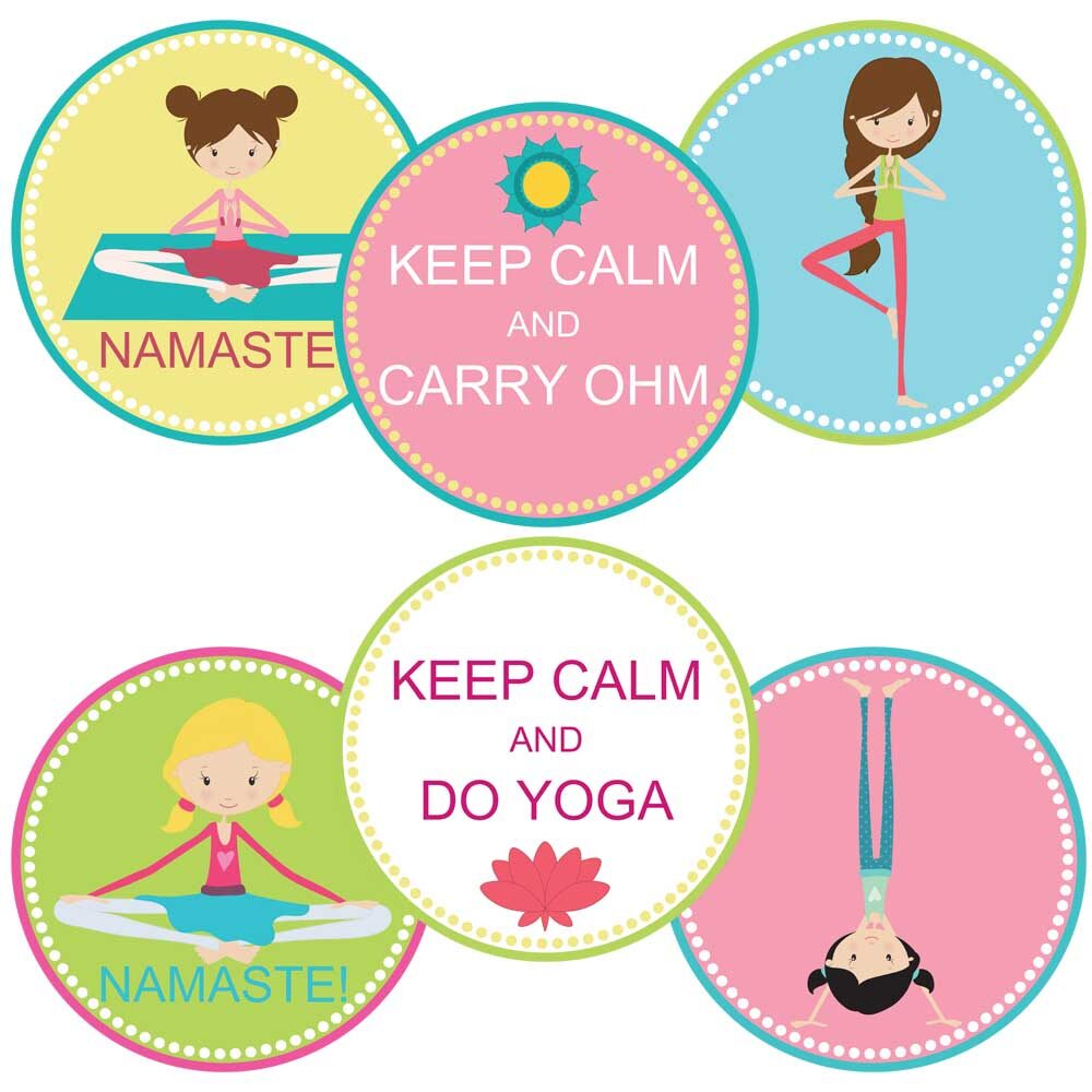 Yoga Thank You Stickers