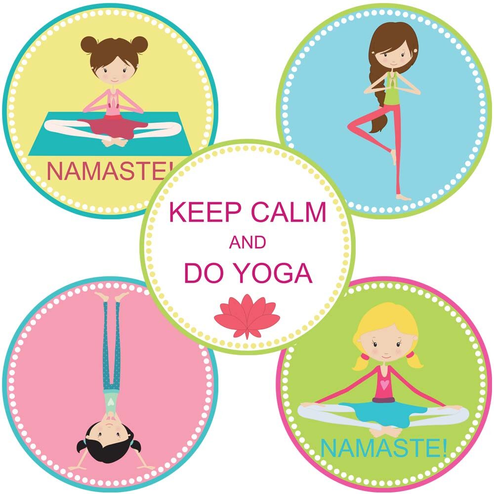 Yoga Thank You Stickers 50