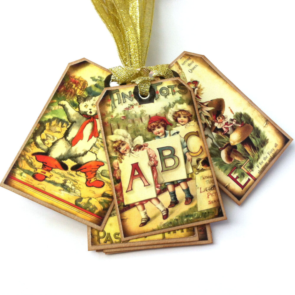 Children's Storybook Baby Shower Tags