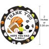 Sports Thank You Sticker Labels 30
