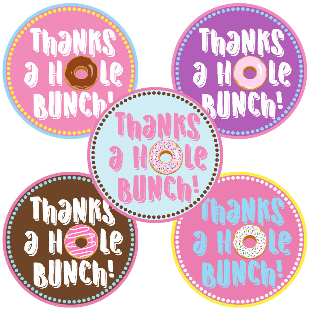 Donut Thank You Sticker Labels