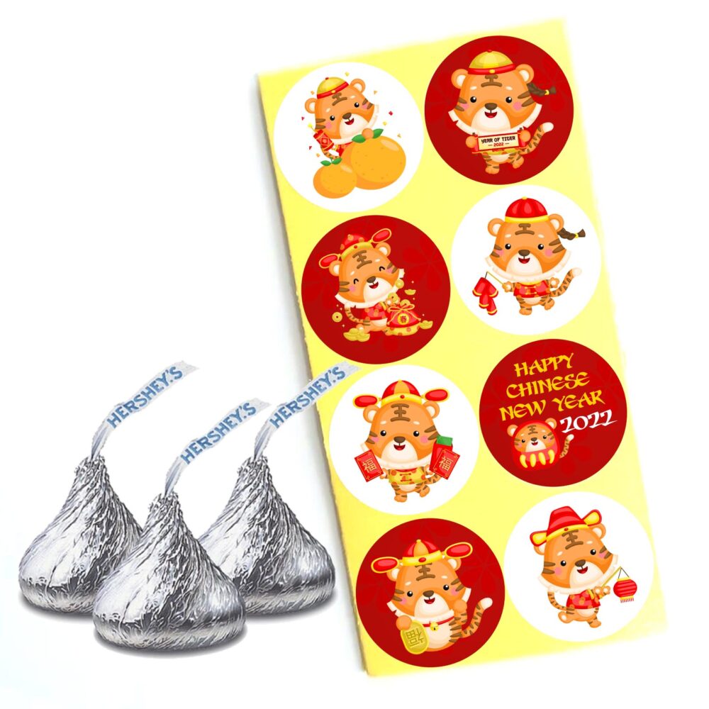 2022 Chinese New Year Sticker Label For HERSHEY S KISSES Chocolates 