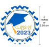 Graduation Cap Class of 2023 Sticker Labels Blue