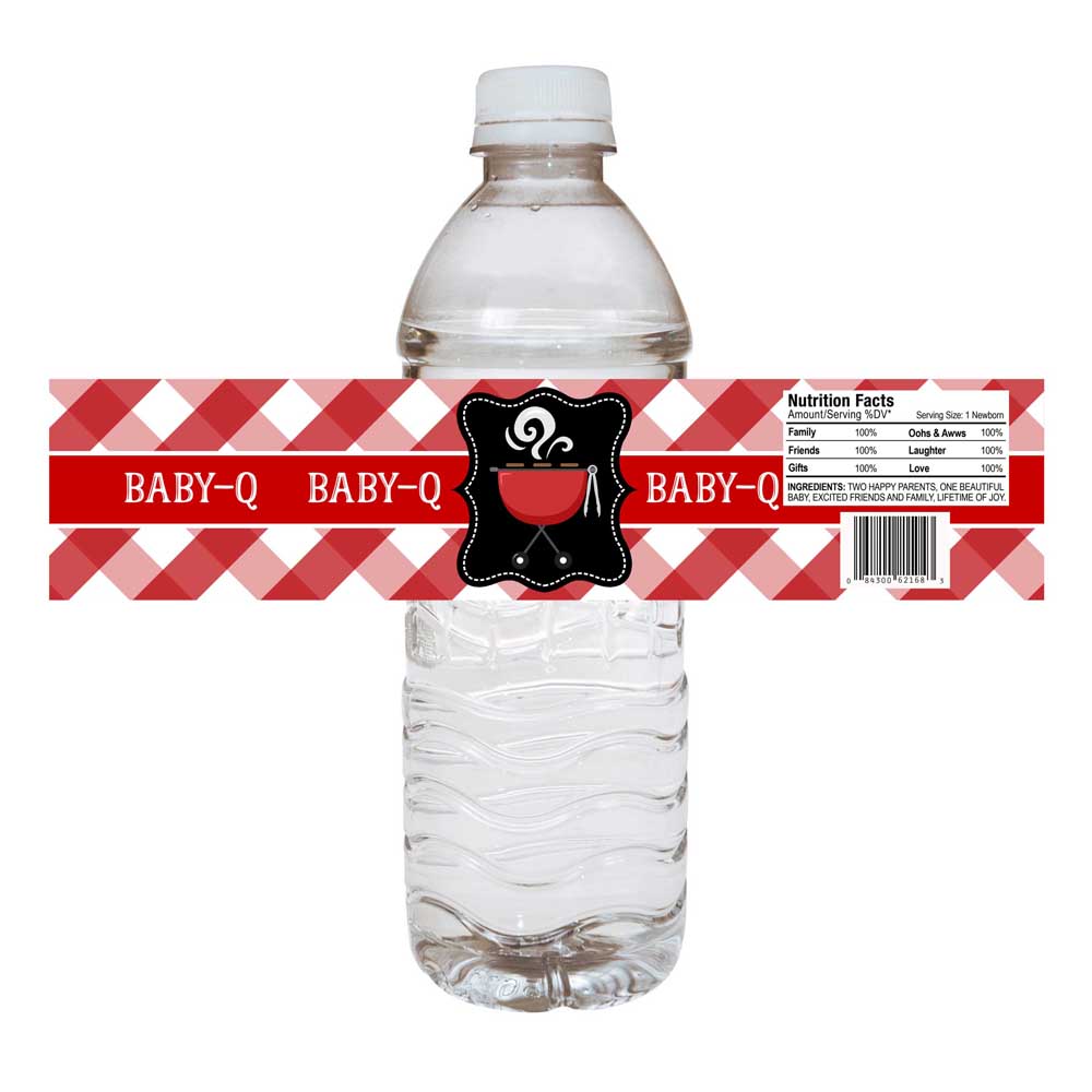 Baby Q Water Bottle Labels