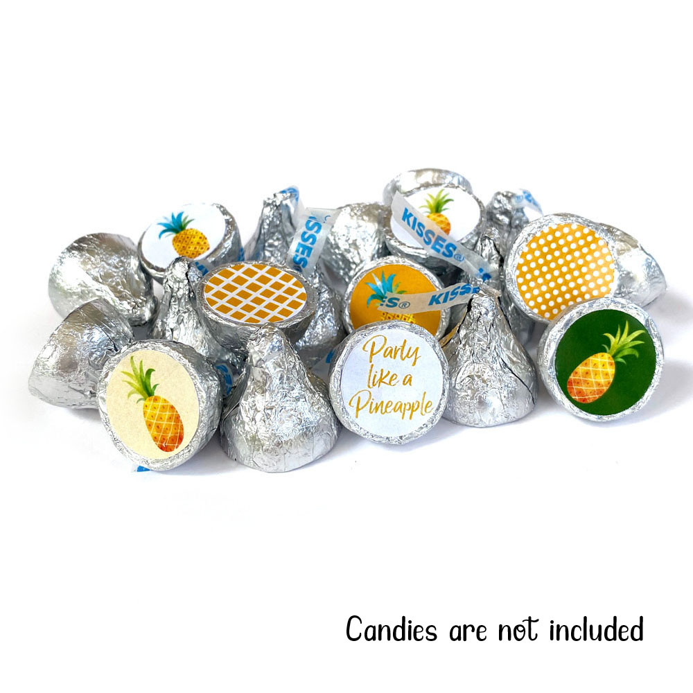 Pineapple Candy Sticker Labels Fit Hershey’s Kisses Chocolates