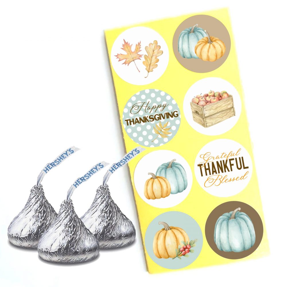 Autumn Thanksgiving Sticker Labels for HERSHEY’S KISSES