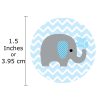 Baby Boy Elephant Chevron Stickers 50