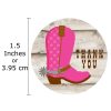 Cowgirl Boot Thank You Sticker Labels 50