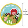 Farm Animals Thank You Sticker Labels 30