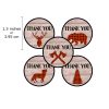 Lumberjack Party Thank You Sticker Labels 50