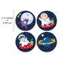 Outer Space Astronaut Stickers Labels 50