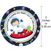 Outer Space Astronaut Thank You Stickers for Boy 30