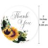 Sunflowers Thank You Sticker Labels 30