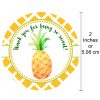Sweet Pineapple Thank You Sticker Labels 30